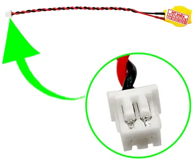 Produktbild von RTC Bios CMOS Batterien ML1220 3V mit Kabel und 2-poligem Anschluss 4mm x 3,5mm