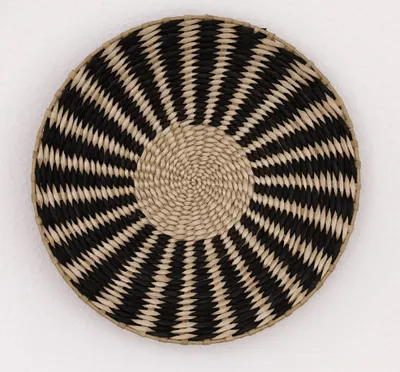 Image de Paniers muraux DECCARO « Boho » Sun, noir, grand format