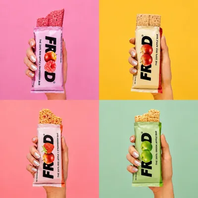 Produktbild von FROOD Variety Pack – 16 Fruchtriegel in 4 Sorten, 100 % Frucht, gefriergetrocknet, ohne Zuckerzusatz