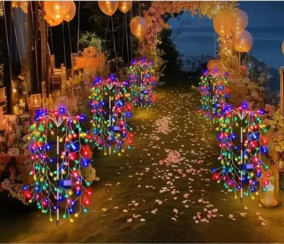 Obrázok produktu pre Solárne záhradné svietidlo „Feuerwerkbaum“ Multicolor 72 cm – 120 LED, solárna lampa pre vonkajšie použitie
