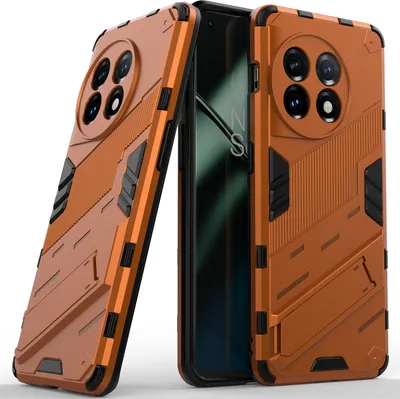 Produktbild von Armor Hülle für OnePlus 11 5G, Hybrid PC TPU Bumper Stoßfestes Schutzhülle mit Standfunktion Weiß