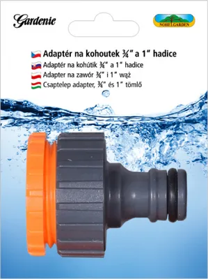 Immagine prodotto di Adattatore da giardino Nohel per tubo da 3/4 e 1 rubinetto in plastica