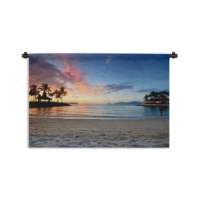 Produktbild von MuchoWow® Wandteppich Wandbehang Strand - Tropisch - Farben 60x40 cm Tapisserie Dekoration Wandtuch - Wanddekorationen