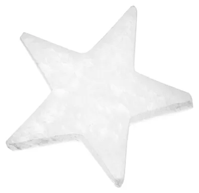 Productafbeelding van Seleniet Plaat Stervormig - 8 x 8 x 1,5 cm - Handgemaakt - Spirituele Decoratie - Opslag voor Sieraden - Helende Eigenschappen - Energieplaat