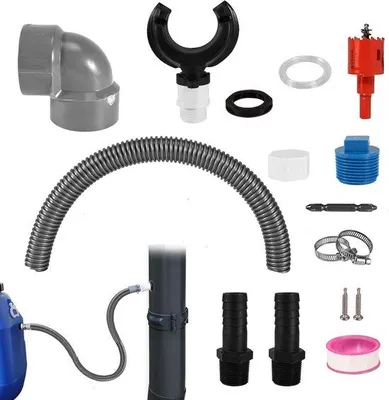 Image de Collecteur d'eau de pluie pour meurtrières de 70 à 110 mm - avec kit de montage
