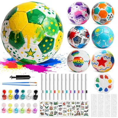 Image de Kit de bricolage sur le thème du football pour enfants, comprenant du matériel de bricolage, idéal pour les fêtes d'anniversaire