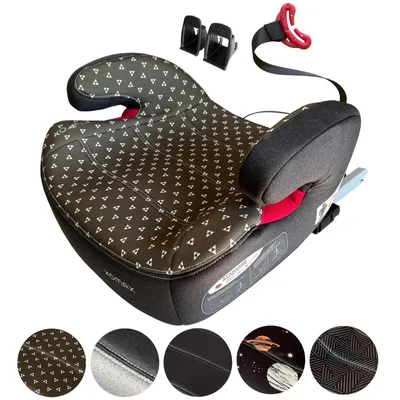 Produktbild von Kindersitz mit ISOFIX und Gurtfuhrung mitwachsend 15-36 kg Korpergroße von 125–150 cm Gruppe 2/3 Bezug abnehmbar und waschbar Farbe:Dunkelgrau/Braun