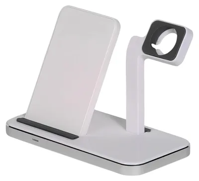 Immagine prodotto di ViVanco™2 in 1 Caricabatterie rapido wireless bianco per interni