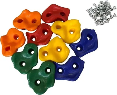 Produktbild von 60x Klettergriffe Klettersteine Kletterwand Boulderwand für Spielturm