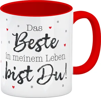 Produktbild von Das Beste in meinem Leben bist Du! Kaffeebecher in rot