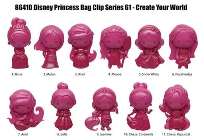 Obrázok produktu pre Disney Create your World 3D PVC-Taschenanhänger Princess Serie 64 Display (24)