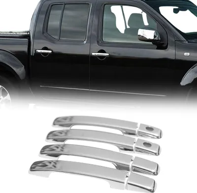 Image de Couverture de poignée de porte pour Nissan Navara 2006-2015 Inox 4Pcs