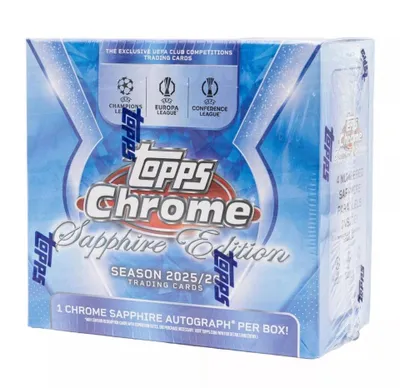 Produktbild von Topps Chrome Sapphire UEFA Club Competitions 2025/26 Hobby Box