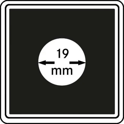 Immagine prodotto di Lindner 2240019: Capsule per monete, forma quadrata, 19 mm, confezione da 4
