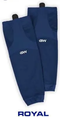 Imagen del producto de Calcetín de entrenamiento para patinaje sobre hielo, color azul real, modelo GW SK6500, para adultos, talla 30"/76,2 cm