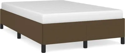 Produktbild von vidaXL Bettgestell ohne Matratze Dunkelbraun 120x200 cm Stoff