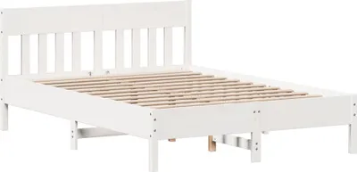 Immagine prodotto di vidaXL Letto in legno massiccio senza materasso bianco 120x190 cm in legno di pino