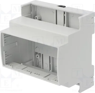 Image de 1 x Boîtier : gris, pour rail DIN, nombre de modules : 5, référence : ZD1005J, classe V0. Boîtier pour rails DIN