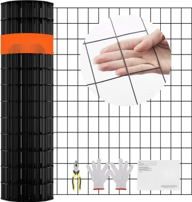 Obrázok produktu pre Ohradné pletivo v roli 1,52 mm - drôtené pletivo s vinylovou povrchovou úpravou pre kurčatá, králiky a hady - 91 x 1524 cm - záhradný plot - ohrada pre hydinu.