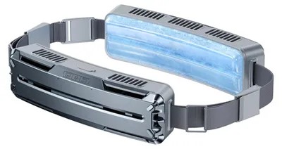 Productafbeelding van INF Ice Compress Tailleventilator — Draagbare Voor- en Achterventilatoren met PCM-koeling, 5000mAh batterij, 3-snelheden 360° taillekoeling Donker grijs