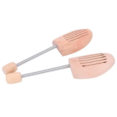 Obrázok produktu pre 2ks Holz Anti -Verformung Wrinkle Frauen Männer Schuhbaumbesitzer mit Federsäule (41 42)