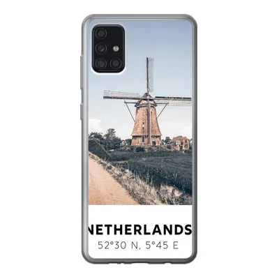 Produktbild von MuchoWow® Handyhülle Schutzhülle Hülle für Samsung Galaxy A52 5G Niederlande - Mühle - Wiese Silikon Softcase Handy Hülle - Umschlag