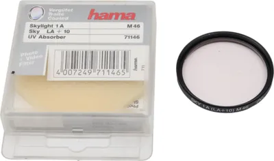 Produktbild von Hama Skylight Filter 1 A (LA+10), 46,0 mm, Coated, Schwarz, 87 mm, 70 mm, 17 mm, 87 g
