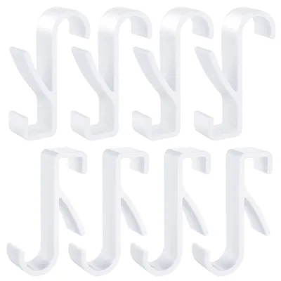 Productafbeelding van 8 stuks haken voor handdoekradiator, witte handdoekhaak