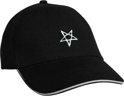 Produktbild von Baseballcap mit Einstickung Stern 68364  in versch. Farben Color - schwarz