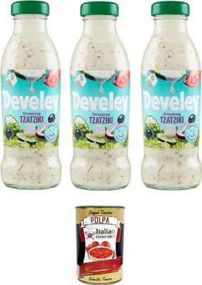 Produktbild von Salsa DRESSING TZATZIKI Sauce 3x 230ml+ Italian Gourmet polpa 400g