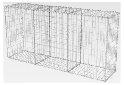 Produktbild von Gabione 200x50x100cm Steinkorb Drahtkorb