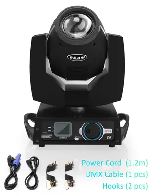 Produktbild von 2er-Set Moving-Head-Bühnenlicht - 230 W - DMX512 - RGBW - 16 Kanäle - 3,8° Abstrahlwinkel - EU-Stecker