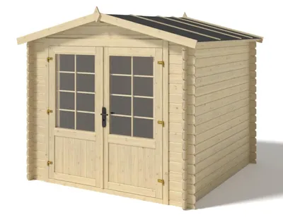 Immagine prodotto di Casetta da giardino in legno - 6.25m2 - 2.5x2.5m - 28mm - colore: naturale