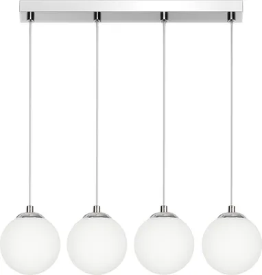 Immagine prodotto di Lampada di design con sfera in vetro cromata regolabile in altezza