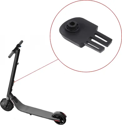Produktbild von Abdeckkappe, Verschluss für den Ladeanschluss für Ninebot ES1 / ES2 / ES4 Elektroroller - Farbe SCHWARZ