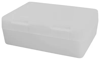 Image de Boîte à goûter pour enfants "Dinnerbox" - BPA-FREE &  GERMANY - Boîte à goûter avec fermeture sécurisée par clic, boîte de pause robuste pour enfants & adultes - Transparent