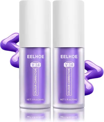 Produktbild von 2 balení fialové zubní pasty, pro žluté zuby, zubní pasta na bělení zubů, zubní pasta V34 Color Corrector, zuby na odstranění fialových skvrn, 30 ml
