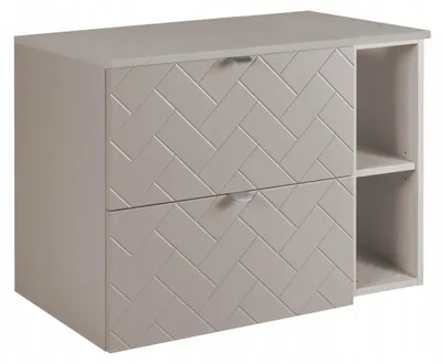 Zdjęcie produktu dla Szafka Łazienkowa Wisząca Pod Umywalkę Regał Blat 80X46 Cm Rensan Kaszmir