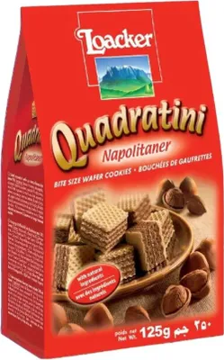 Produktbild von Quadratini Erdnuss-Sahne-Waffeln 250g - Loacker