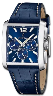 Produktbild von Festina Timeless Chronograph Herren Elegant Armbanduhr Leder blau D3UF20636/2