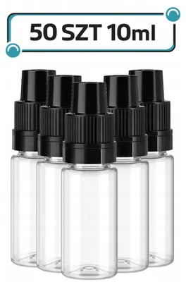 Zdjęcie produktu dla Butelka PP 10 ml z kroplomierzem Zestaw 50 szt.