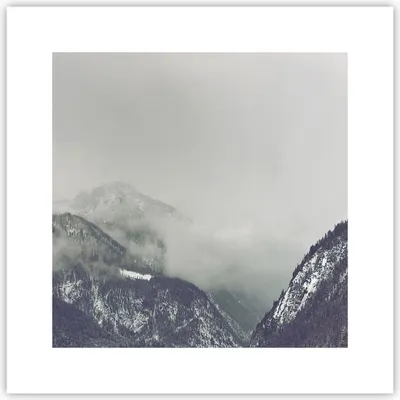 Produktbild von Poster - Poster ohne Rahmen - Berge Wald Nebel - 30x30 cm - Wand Bild - Wanddeko - Wandbilder - Kunstposter - Wandposter - Bilder - Kunstdruck - Wanddekoration - Wandbild - P2XAC30x30-4270