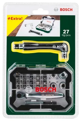 Obrázok produktu pre Bosch 26 + 1-dielna sada skrutkovacích bitov s račňou, 2607017392