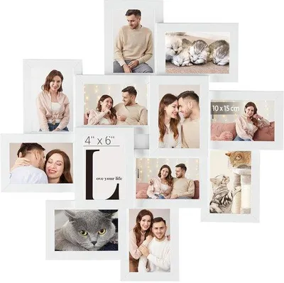 Obrázok produktu pre Fotorámček koláž - Fotokoláž - Biela - RPF22WT - Na 12 fotografií