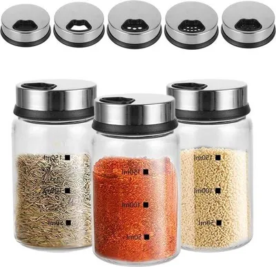 Obrázek produktu pro Malá skleněná nádoba 150 ml, vzduchotěsná, 6 x 9,5 cm, borosilikátové sklo, kuchyně, grilování