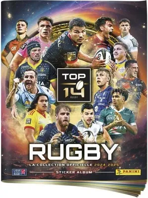Image de Album de Stickers Rugby Top 14 2024-2025 Panini, Starter Pack avec 2 Pochettes + 2 Offertes