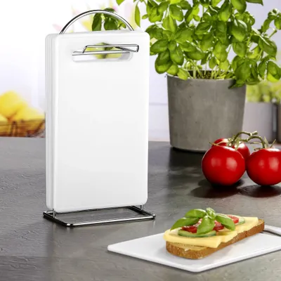 Produktbild von HI - 7-teiliges Frühstücks-Set 6 Schneidebretter mit Ständer weiß