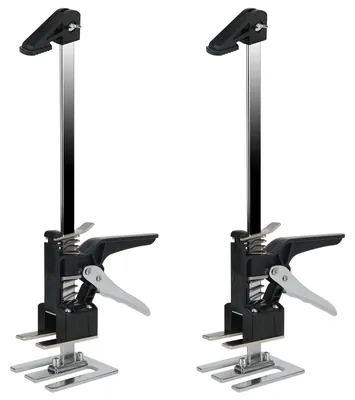 Armhebelwinde 2er-Set, höhenverstellbar, Tragkraft 300 kg, schwarz