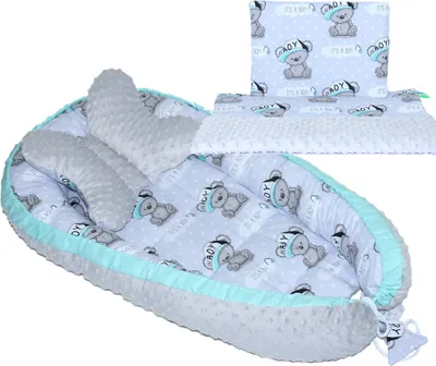 Produktbild von Baby MINKY Nestchen Kokon Kuschelnest Reisebett 2-seitig Kissen Decke Schmetterlingkissen - 4T- 13