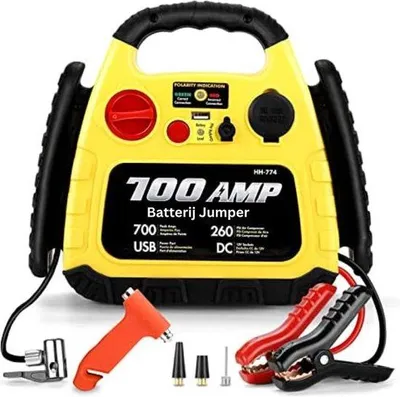 Produktbild von Autostartgerät mit Kompressor, Powerbank, Schwarz, 12V